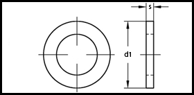 Pin Skiving DIN 1441 Skive (Clevis Pins) 23x34x4 Rustfri A2